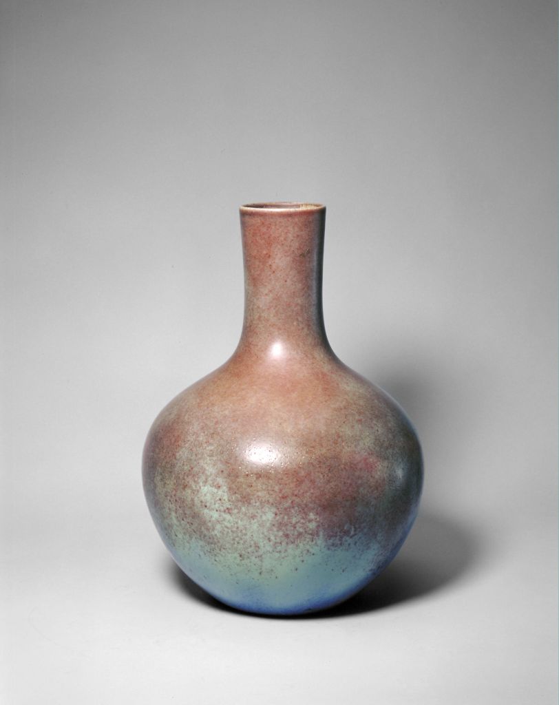 图片[1]-Yongzheng style imitation Jun new purple glaze globe bottle-China Archive